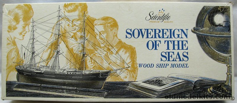 Scientific Sovereign of the Seas - 23.75 Inch Long Wooden Ship Model, 165 plastic model kit